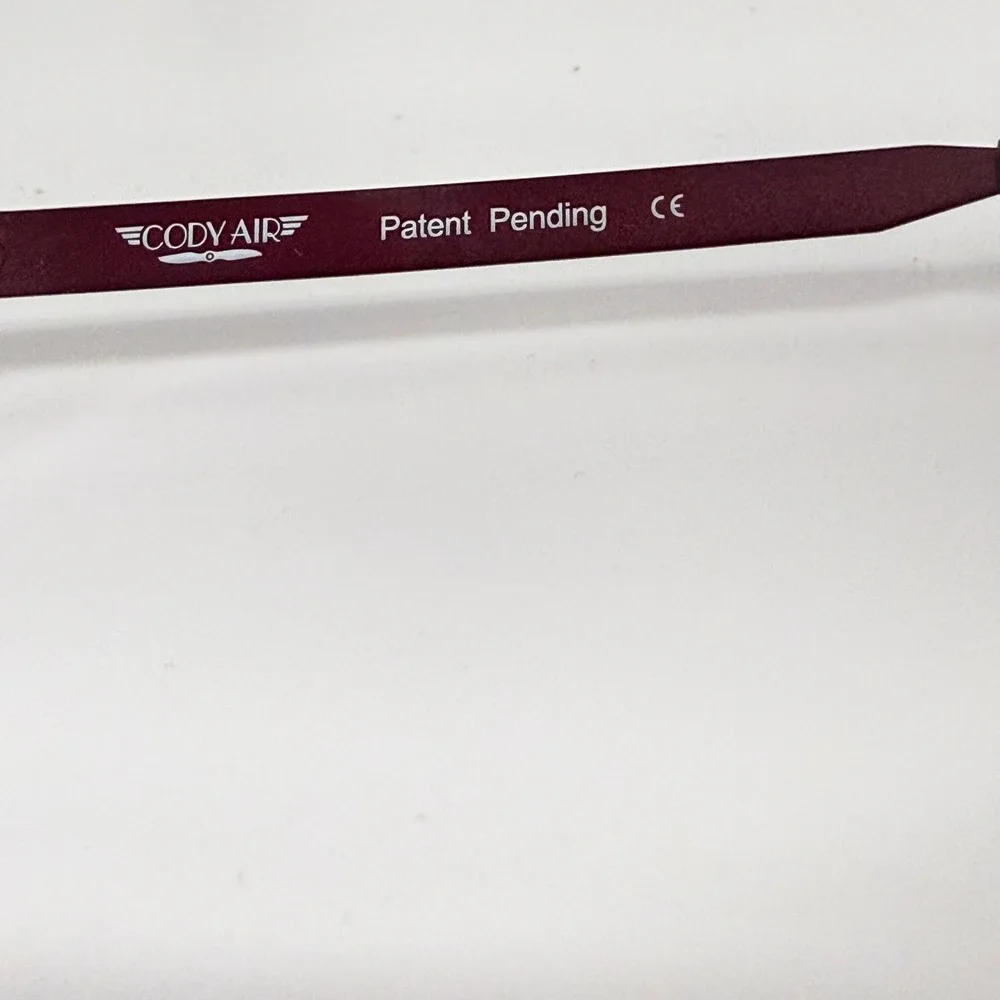Cody Air Lana de Terzi Plum Eyeglasses Frames 53-16-140 Red Burgundy Rectangular